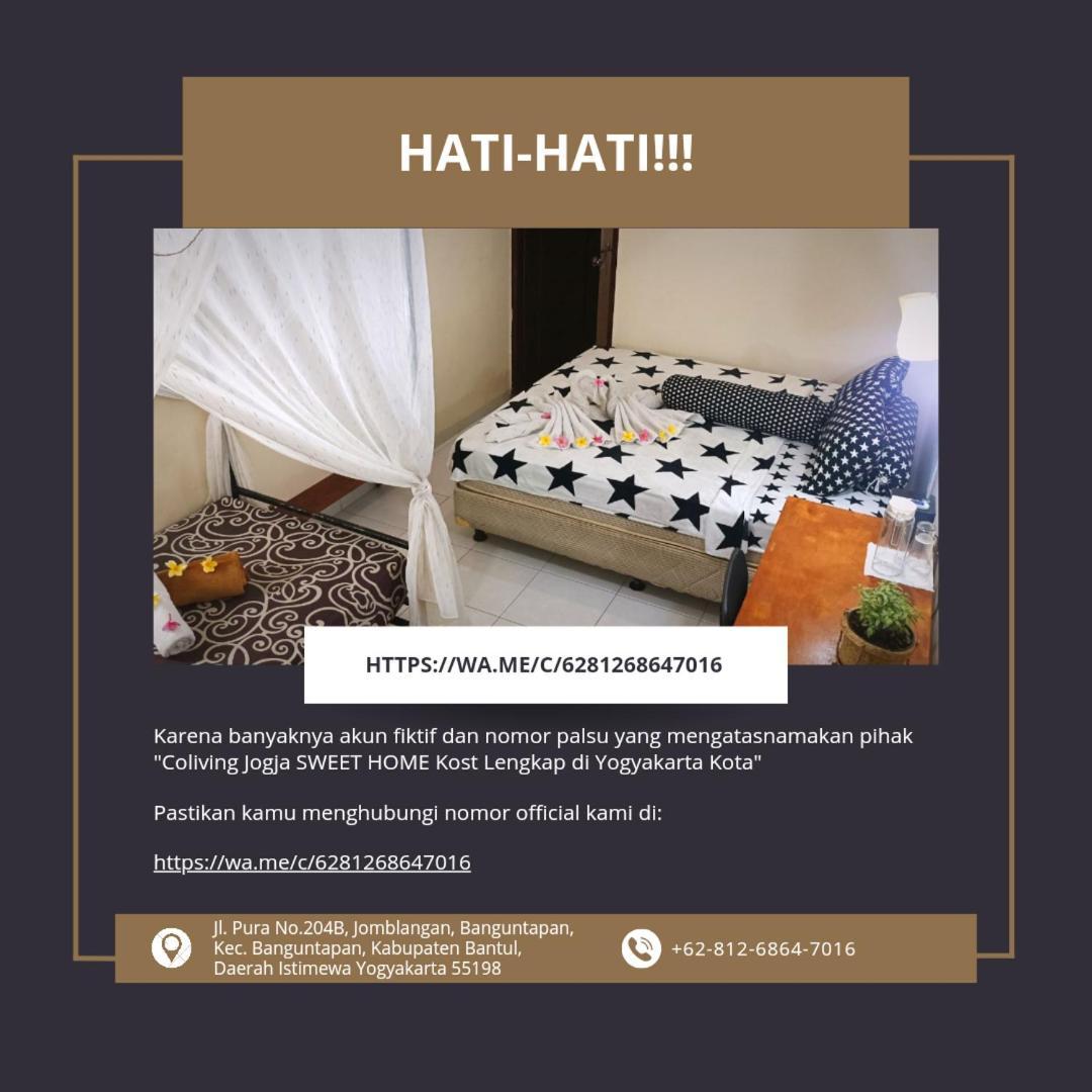 Coliving Jogja Sweet Home Kost Lengkap Di Jogjakarta Exterior foto